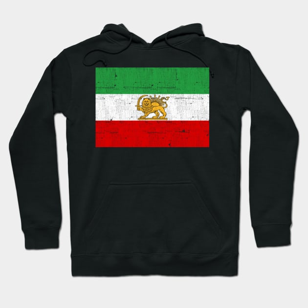 Iran // Faded Style Flag Design Hoodie by DankFutura